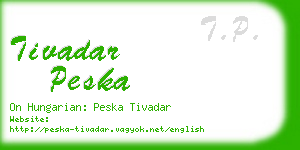 tivadar peska business card